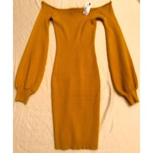 Off The Shoulder Long Sleeve Dress